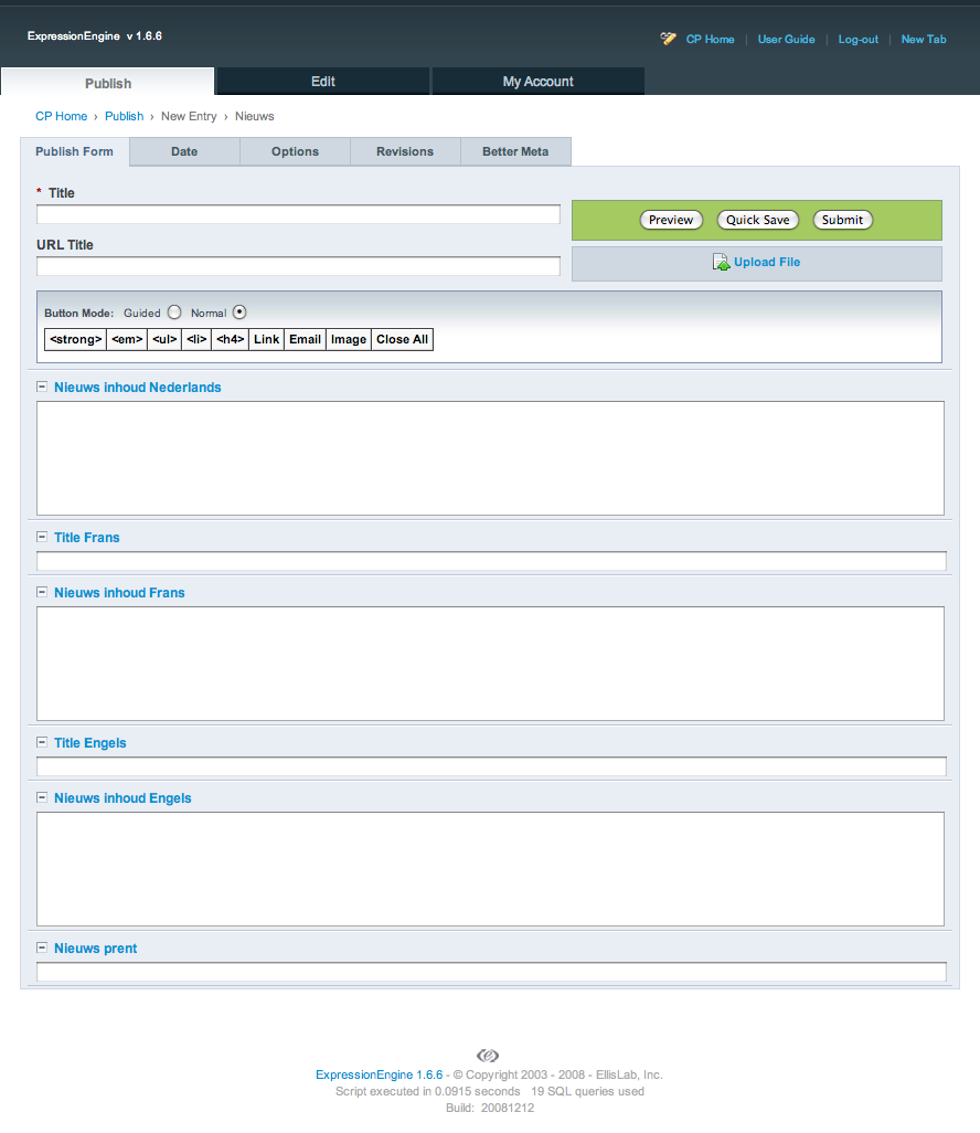 Edit an entry in ExpressionEngine