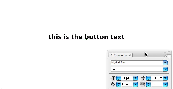select a font and a size