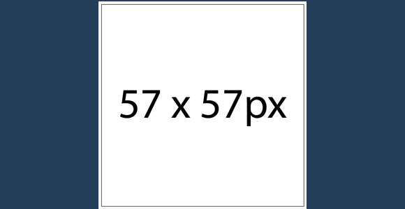 Make a document with dimensions 57px width and 57px height