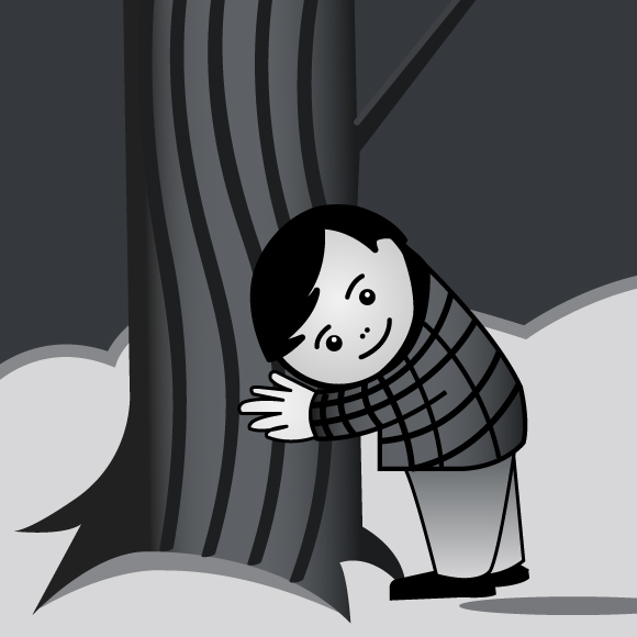 Default avatar The tree hugger in black and white