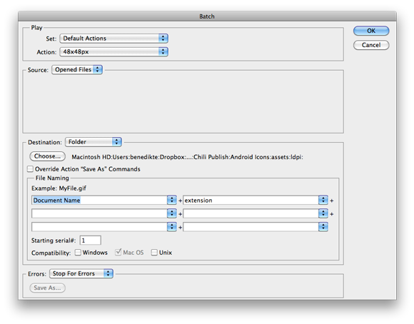 Automate the export