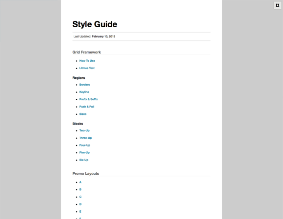 Starbucks Style guide