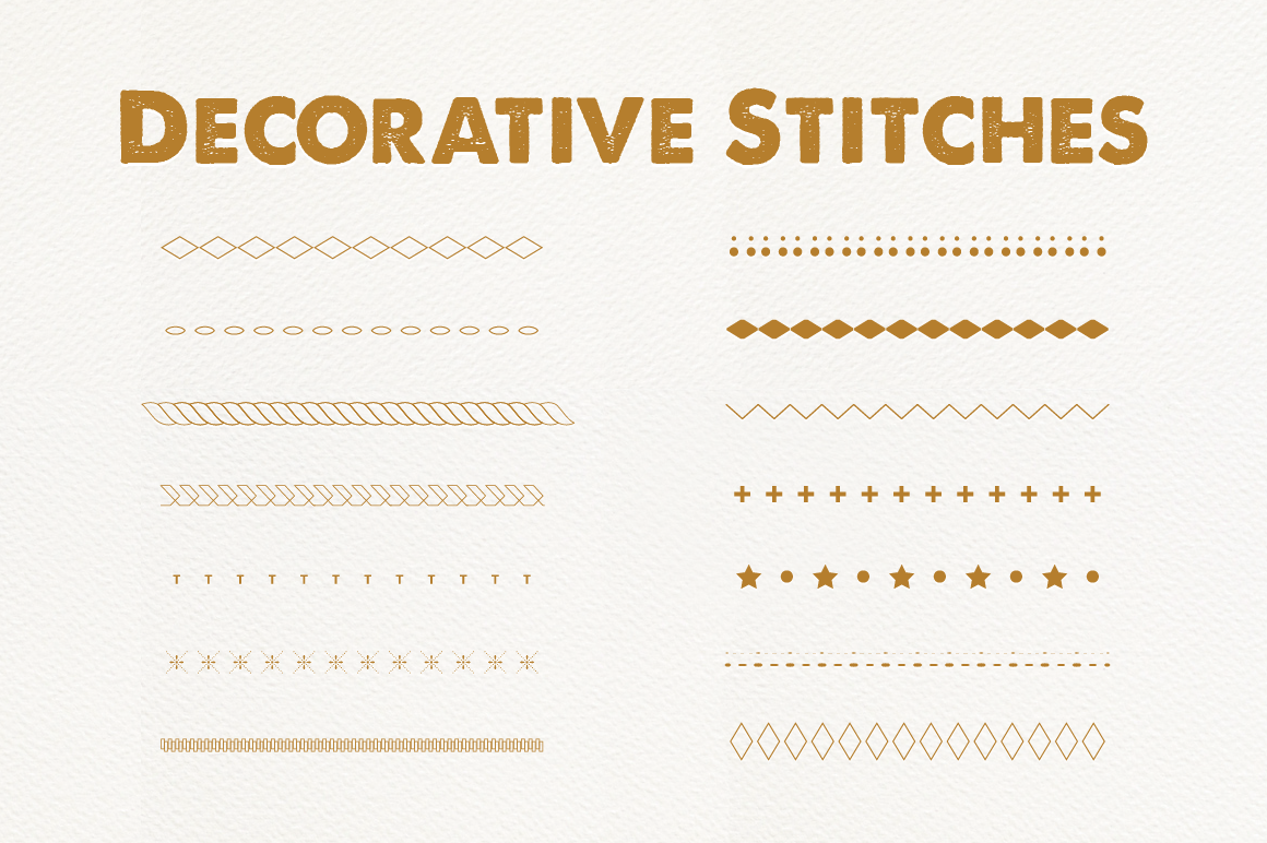 Decorative Stitch Brushes for Illustrator