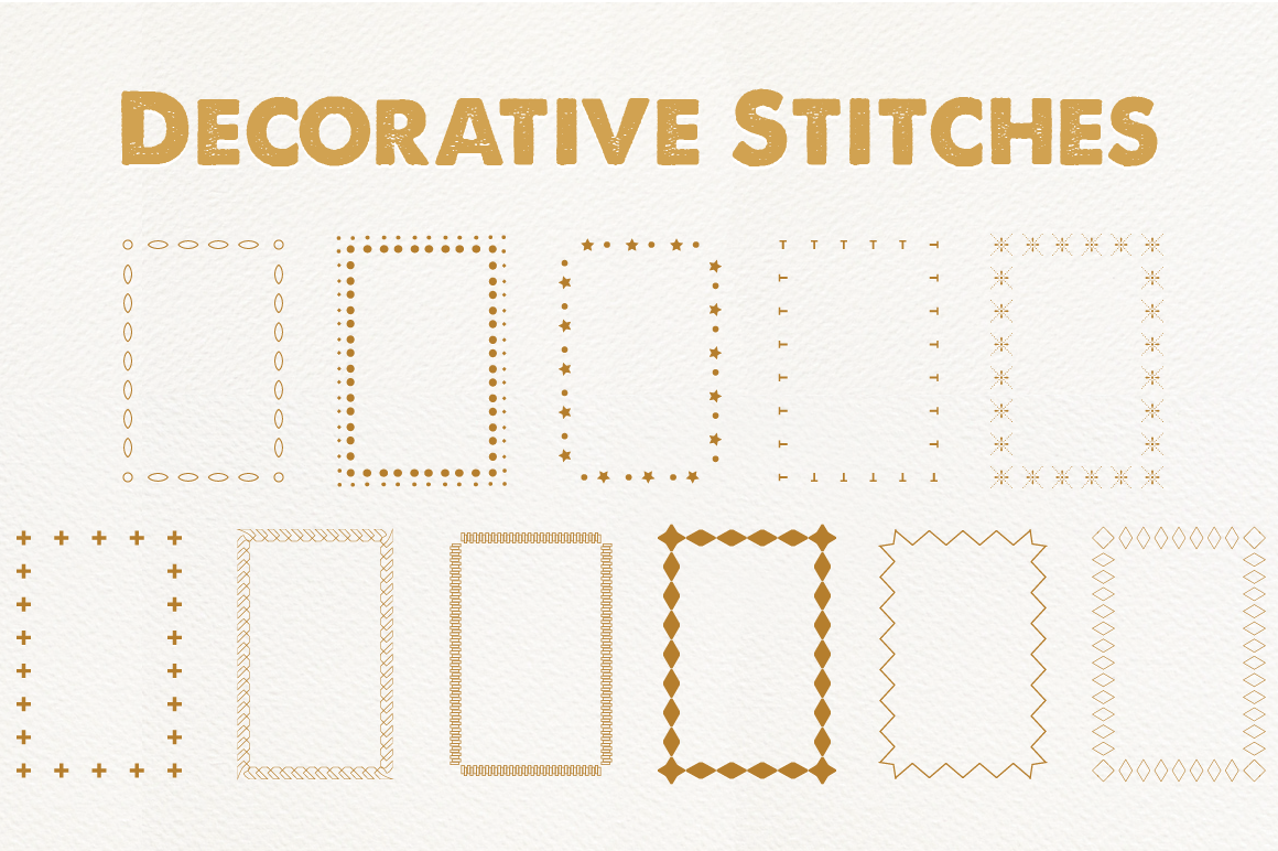 Decorative Stitch Brushes for Illustrator