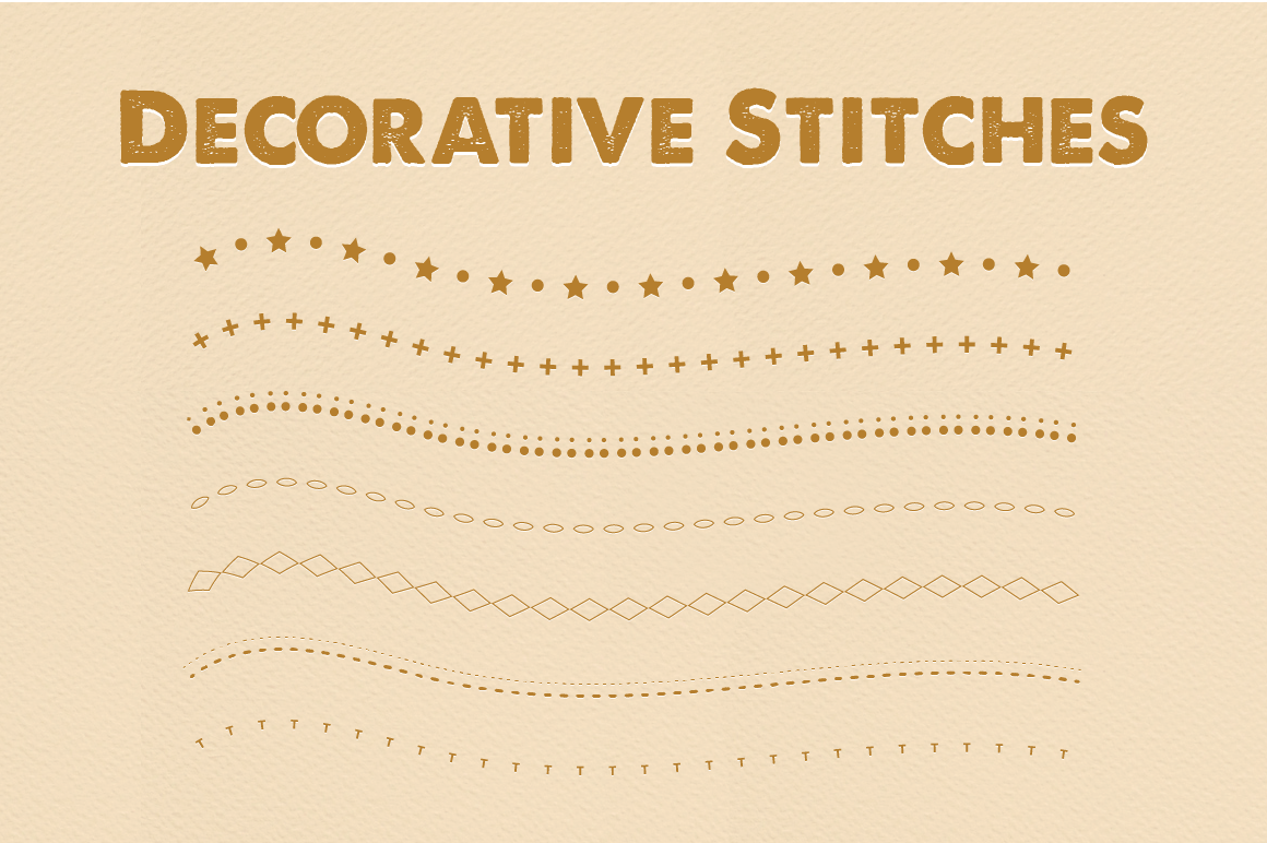 Decorative Stitch Brushes for Illustrator